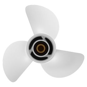 Outboard Propeller, Upgrade OEM 15 Spline Tooth Aluminum Outboard Boat Propeller Fit Yamaha Engines 60-130 HP, 4-1/4" Gearcase, 3-Blade
